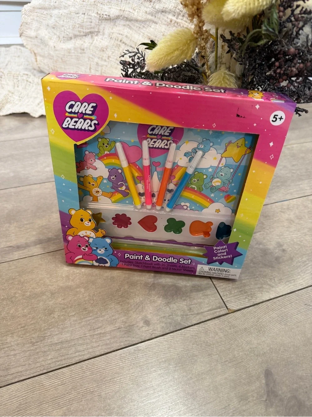 New Care Bears Paint & Doodle Sketchbook, Paint, Markers Stickers Kids Craft Set
